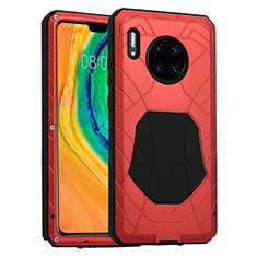 Custodia Silicone e Plastica Opaca Cover Fronte e Retro 360 Gradi R01 per Huawei Mate 30E Pro 5G Rosso