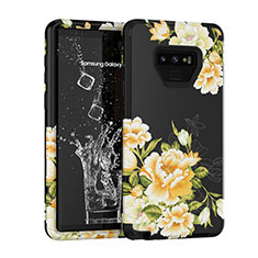 Custodia Silicone e Plastica Opaca Cover Fronte e Retro 360 Gradi U01 per Samsung Galaxy Note 9 Nero