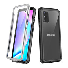 Custodia Silicone e Plastica Opaca Cover Fronte e Retro 360 Gradi U01 per Samsung Galaxy S20 Plus Nero