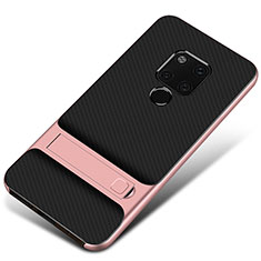 Custodia Silicone e Plastica Opaca Cover M01 per Huawei Mate 20 Oro Rosa