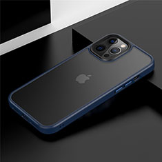 Custodia Silicone e Plastica Opaca Cover N01 per Apple iPhone 12 Pro Max Blu