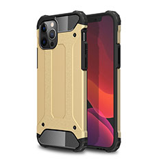 Custodia Silicone e Plastica Opaca Cover per Apple iPhone 12 Pro Oro