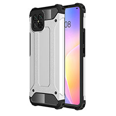 Custodia Silicone e Plastica Opaca Cover per Huawei Nova 8 SE 5G Argento