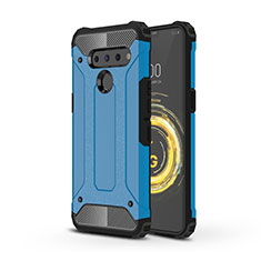 Custodia Silicone e Plastica Opaca Cover per LG V50 ThinQ 5G Cielo Blu