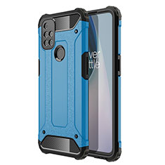 Custodia Silicone e Plastica Opaca Cover per OnePlus Nord N10 5G Cielo Blu