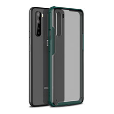 Custodia Silicone e Plastica Opaca Cover per OnePlus Nord Verde Notte