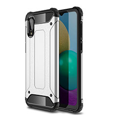 Custodia Silicone e Plastica Opaca Cover per Samsung Galaxy A02 Argento