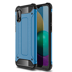 Custodia Silicone e Plastica Opaca Cover per Samsung Galaxy A02 Blu