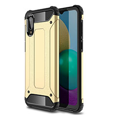 Custodia Silicone e Plastica Opaca Cover per Samsung Galaxy A02 Oro