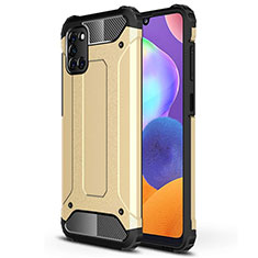 Custodia Silicone e Plastica Opaca Cover per Samsung Galaxy A31 Oro