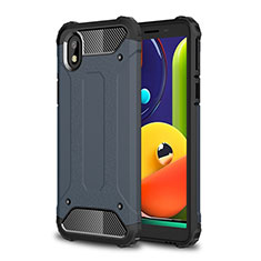 Custodia Silicone e Plastica Opaca Cover per Samsung Galaxy M01 Core Blu