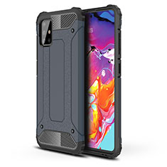 Custodia Silicone e Plastica Opaca Cover per Samsung Galaxy M40S Blu Notte