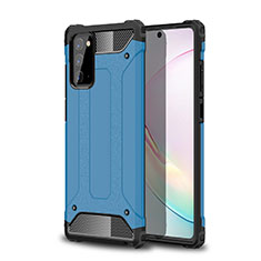 Custodia Silicone e Plastica Opaca Cover per Samsung Galaxy Note 20 Plus 5G Cielo Blu