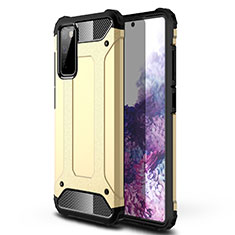 Custodia Silicone e Plastica Opaca Cover per Samsung Galaxy S20 FE 5G Oro