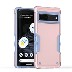 Custodia Silicone e Plastica Opaca Cover QW1 per Google Pixel 7 5G Oro Rosa