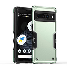 Custodia Silicone e Plastica Opaca Cover QW1 per Google Pixel 7 Pro 5G Verde Pastello