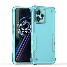 Custodia Silicone e Plastica Opaca Cover QW1 per Realme 9 Pro+ Plus 5G Azzurro