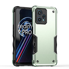 Custodia Silicone e Plastica Opaca Cover QW1 per Realme 9 Pro+ Plus 5G Verde Pastello