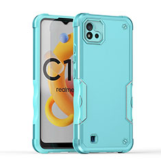 Custodia Silicone e Plastica Opaca Cover QW1 per Realme C11 (2021) Azzurro