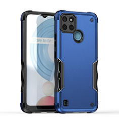 Custodia Silicone e Plastica Opaca Cover QW1 per Realme C21Y Blu