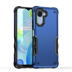 Custodia Silicone e Plastica Opaca Cover QW1 per Realme C30 Blu