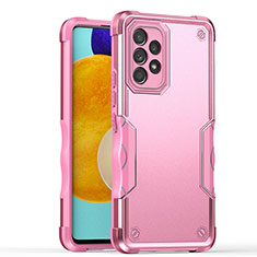 Custodia Silicone e Plastica Opaca Cover QW1 per Samsung Galaxy A52 4G Oro Rosa