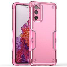 Custodia Silicone e Plastica Opaca Cover QW1 per Samsung Galaxy S20 FE 4G Oro Rosa