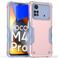 Custodia Silicone e Plastica Opaca Cover QW1 per Xiaomi Poco M4 Pro 4G Rosa