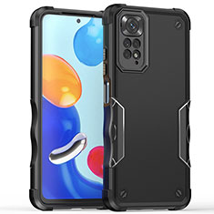 Custodia Silicone e Plastica Opaca Cover QW1 per Xiaomi Redmi Note 11 4G (2022) Nero