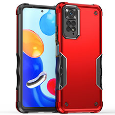 Custodia Silicone e Plastica Opaca Cover QW1 per Xiaomi Redmi Note 11 4G (2022) Rosso