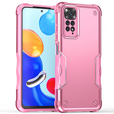 Custodia Silicone e Plastica Opaca Cover QW1 per Xiaomi Redmi Note 11 Pro 4G Rosa