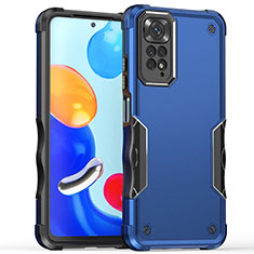 Custodia Silicone e Plastica Opaca Cover QW1 per Xiaomi Redmi Note 11 Pro 5G Blu