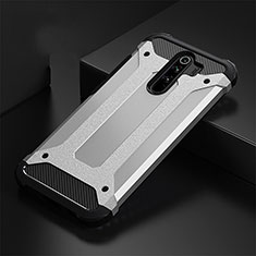 Custodia Silicone e Plastica Opaca Cover R01 per Xiaomi Redmi Note 8 Pro Argento