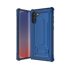 Custodia Silicone e Plastica Opaca Cover U01 per Samsung Galaxy Note 10 Blu
