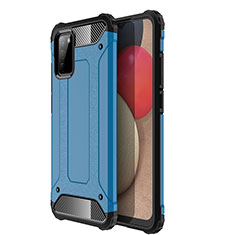 Custodia Silicone e Plastica Opaca Cover WL1 per Samsung Galaxy A03s Blu