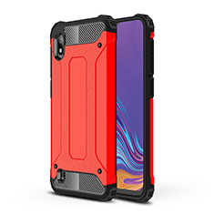 Custodia Silicone e Plastica Opaca Cover WL1 per Samsung Galaxy A10 Rosso