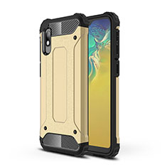 Custodia Silicone e Plastica Opaca Cover WL1 per Samsung Galaxy A10e Oro