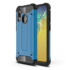 Custodia Silicone e Plastica Opaca Cover WL1 per Samsung Galaxy A20e Blu
