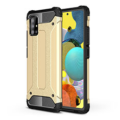 Custodia Silicone e Plastica Opaca Cover WL1 per Samsung Galaxy A51 4G Oro