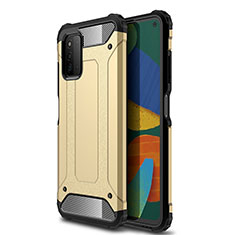 Custodia Silicone e Plastica Opaca Cover WL1 per Samsung Galaxy F52 5G Oro