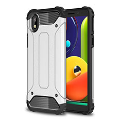 Custodia Silicone e Plastica Opaca Cover WL1 per Samsung Galaxy M01 Core Argento