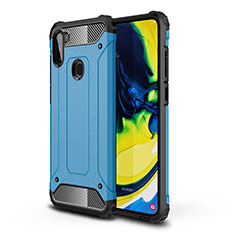 Custodia Silicone e Plastica Opaca Cover WL1 per Samsung Galaxy M11 Blu