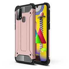 Custodia Silicone e Plastica Opaca Cover WL1 per Samsung Galaxy M21s Oro Rosa