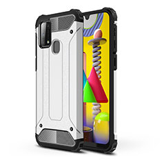 Custodia Silicone e Plastica Opaca Cover WL1 per Samsung Galaxy M31 Prime Edition Argento