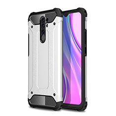 Custodia Silicone e Plastica Opaca Cover WL1 per Xiaomi Poco M2 Argento