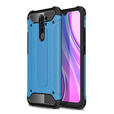 Custodia Silicone e Plastica Opaca Cover WL1 per Xiaomi Poco M2 Blu