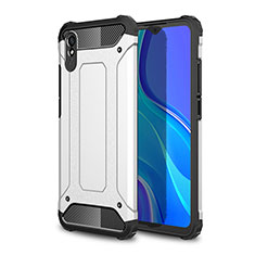 Custodia Silicone e Plastica Opaca Cover WL1 per Xiaomi Redmi 9i Argento