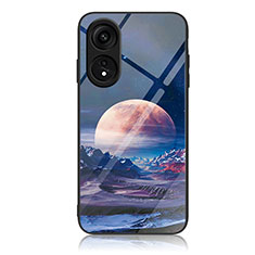 Custodia Silicone Gel Laterale Fantasia Modello Specchio Cover JM1 per Huawei Honor X5 Plus Lavanda