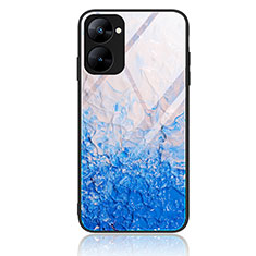 Custodia Silicone Gel Laterale Fantasia Modello Specchio Cover JM1 per Realme 10S 5G Cielo Blu