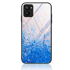 Custodia Silicone Gel Laterale Fantasia Modello Specchio Cover JM1 per Realme C33 (2023) Cielo Blu